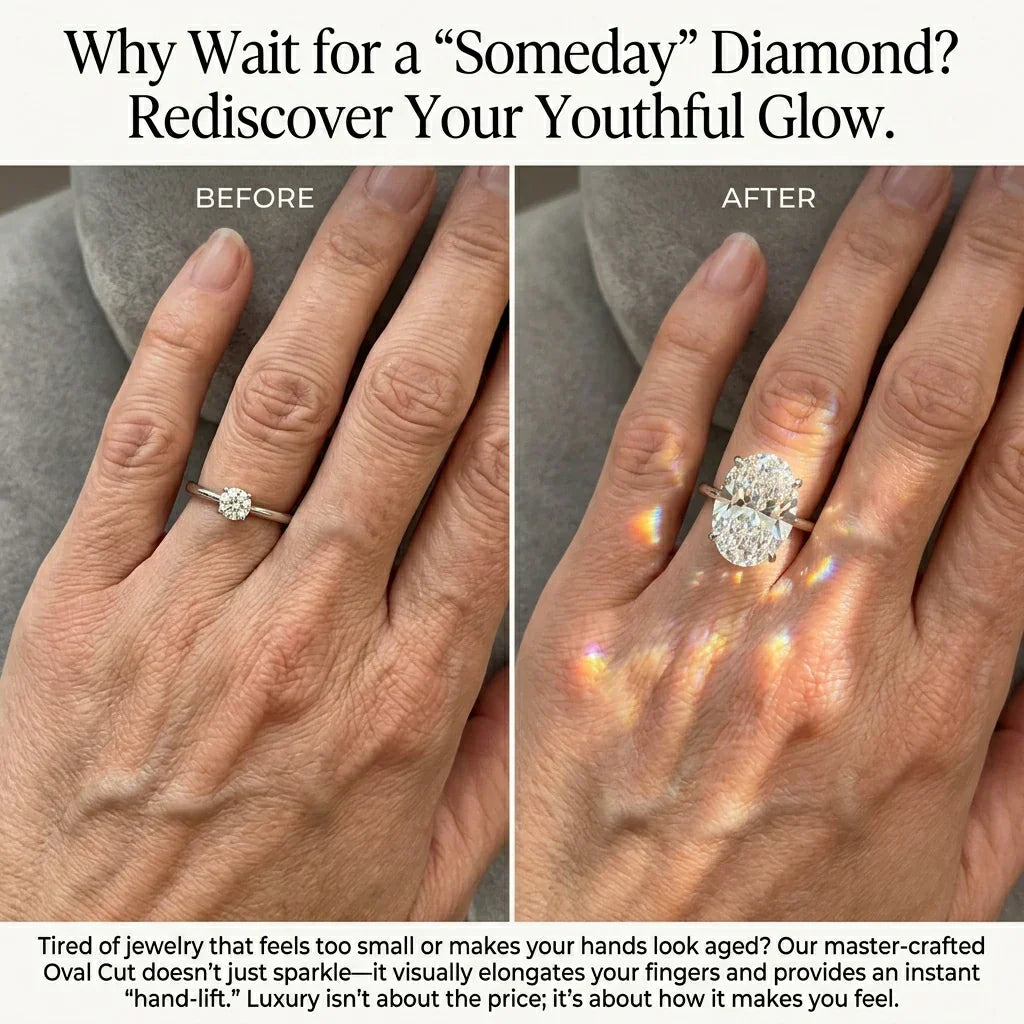 🔥 90% OFF TODAY: 5-Carat "Hand-Lift" Oval Sparkler — Stop Saving Your Radiance for "Someday" and Wear the Luxury You Deserve Every Day 💖