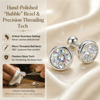 🔥 LAST DAY 90% OFF: Sleep-Safe High-Clarity Bubble Moissanite Studs in S925 Silver