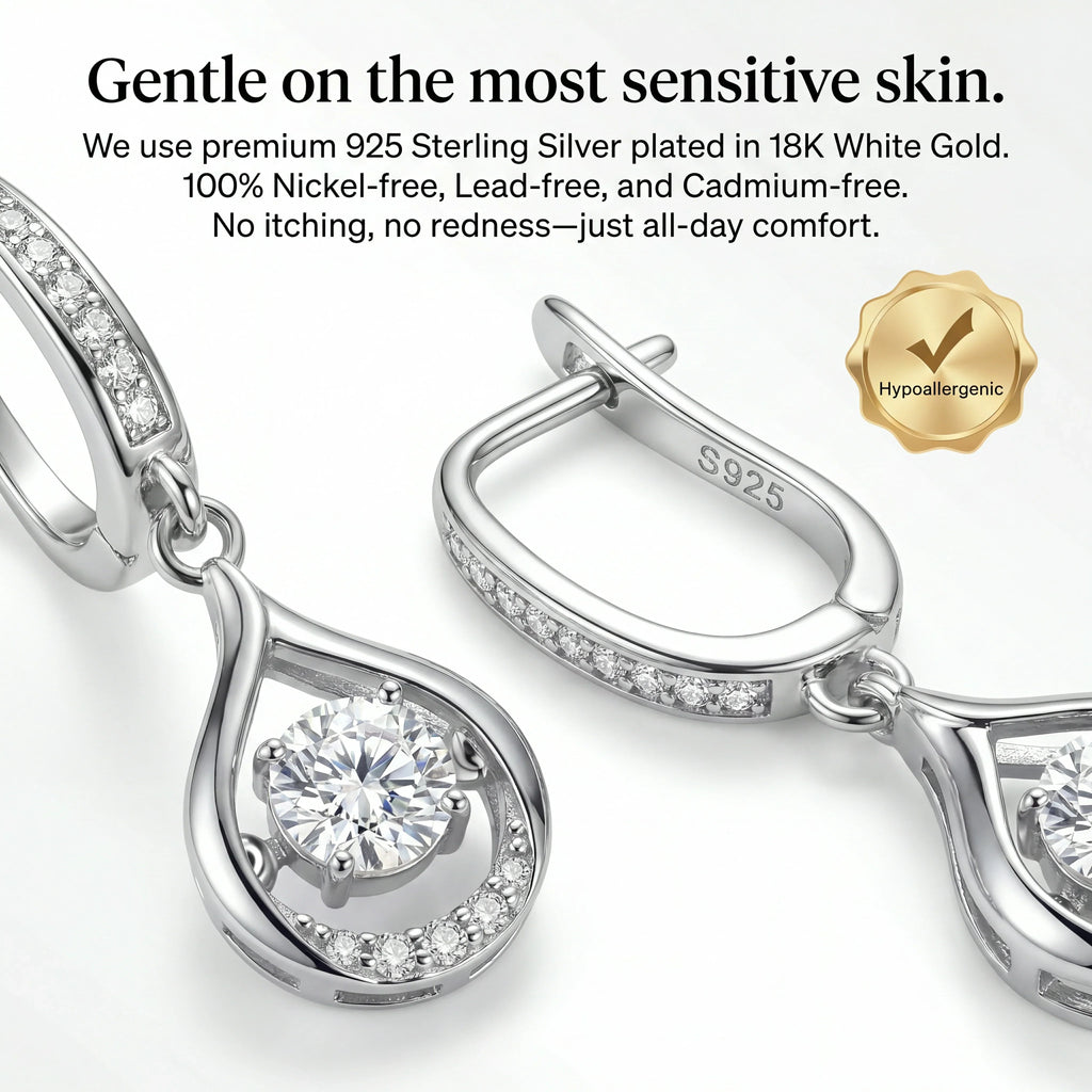 🔥 90% OFF TODAY: 1-Carat "Dancing" Moissanite Earrings – The Pure S925 Comfort & Sparkle You Deserve 💖