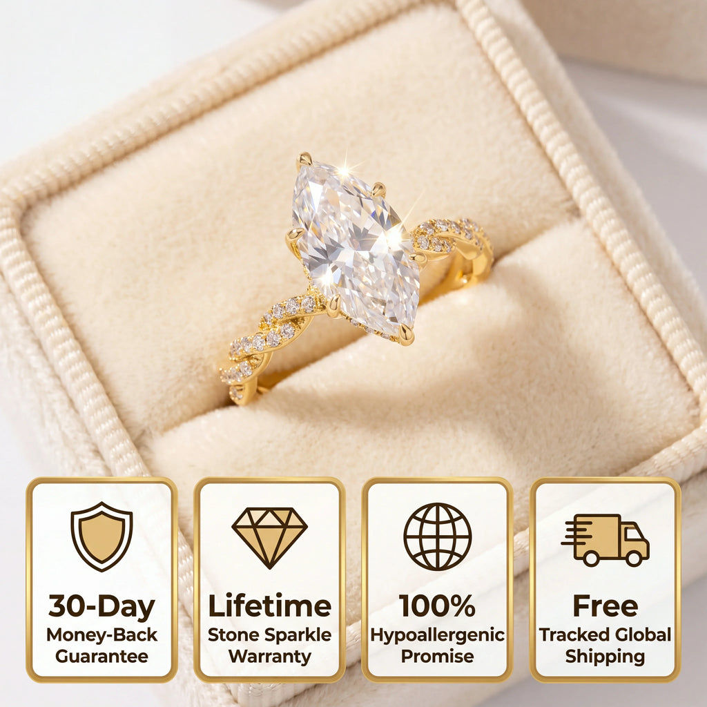 🔥90% OFF TODAY: The 3-Carat Marquise "Royal Heirloom" Ring | Your Finger-Slimming Travel Diamond