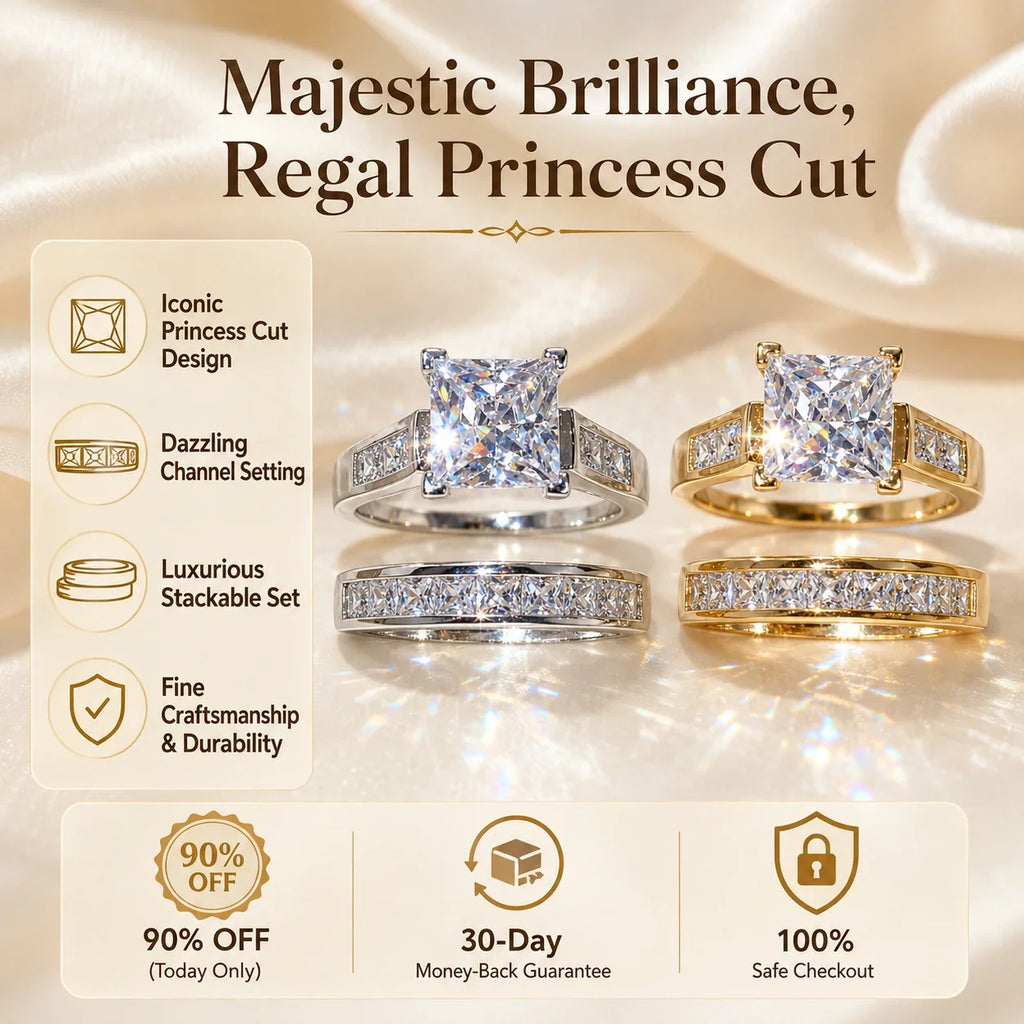🔥 LAST DAY 90% OFF: The Viral 2-in-1 "Worry-Free" Travel Ring Set (3-Carat Lab Diamond)
