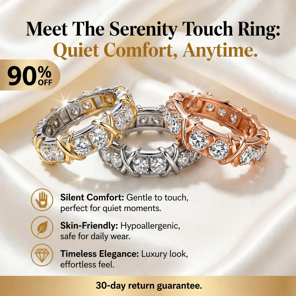 🔥 90% OFF TODAY: The Serenity X-Cross Band | Comfort-Fit Mindfulness Ring