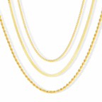 Layered Gold Chain Necklace Set