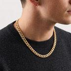 Minimalist Gold Wide Cuban Link Necklace