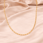 Minimalist Gold Geometric Link Necklace