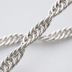 Minimalist Silver Twisted Chain Necklace