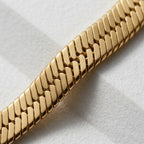 Minimalist Gold Herringbone Necklace