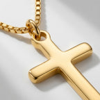 Minimalist Gold Cross Pendant Necklace