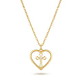 Heart Cross Pendant Necklace