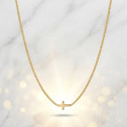 Minimalist Gold Cross Collarbone Necklace